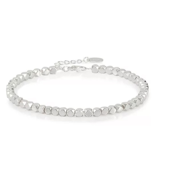 NEW 925 Sterling Silver Unique Cubed Chain Bracelet - Picture 5 of 6